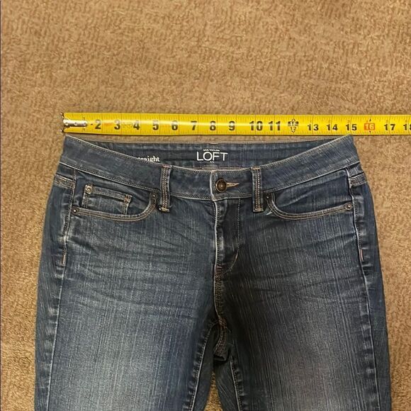 LOFT Blue Straight Leg Jeans Classic Style - Picture 8 of 10
